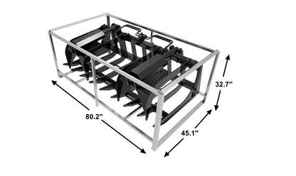 Skid Steer 72" Dual Cylinders Root Grapple Bucket