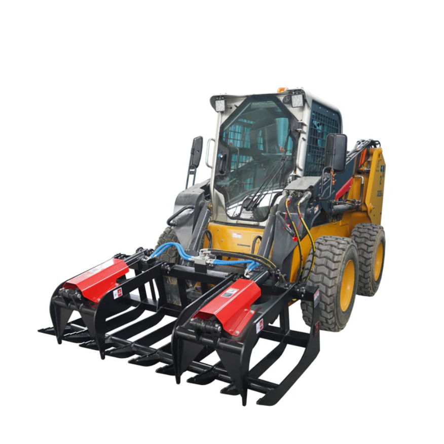 Skid Steer 72" Dual Cylinders Root Grapple Bucket