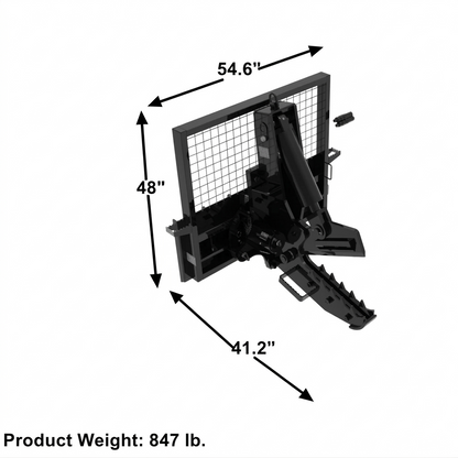 Skid Steer Rotating Tree Shear Attachments