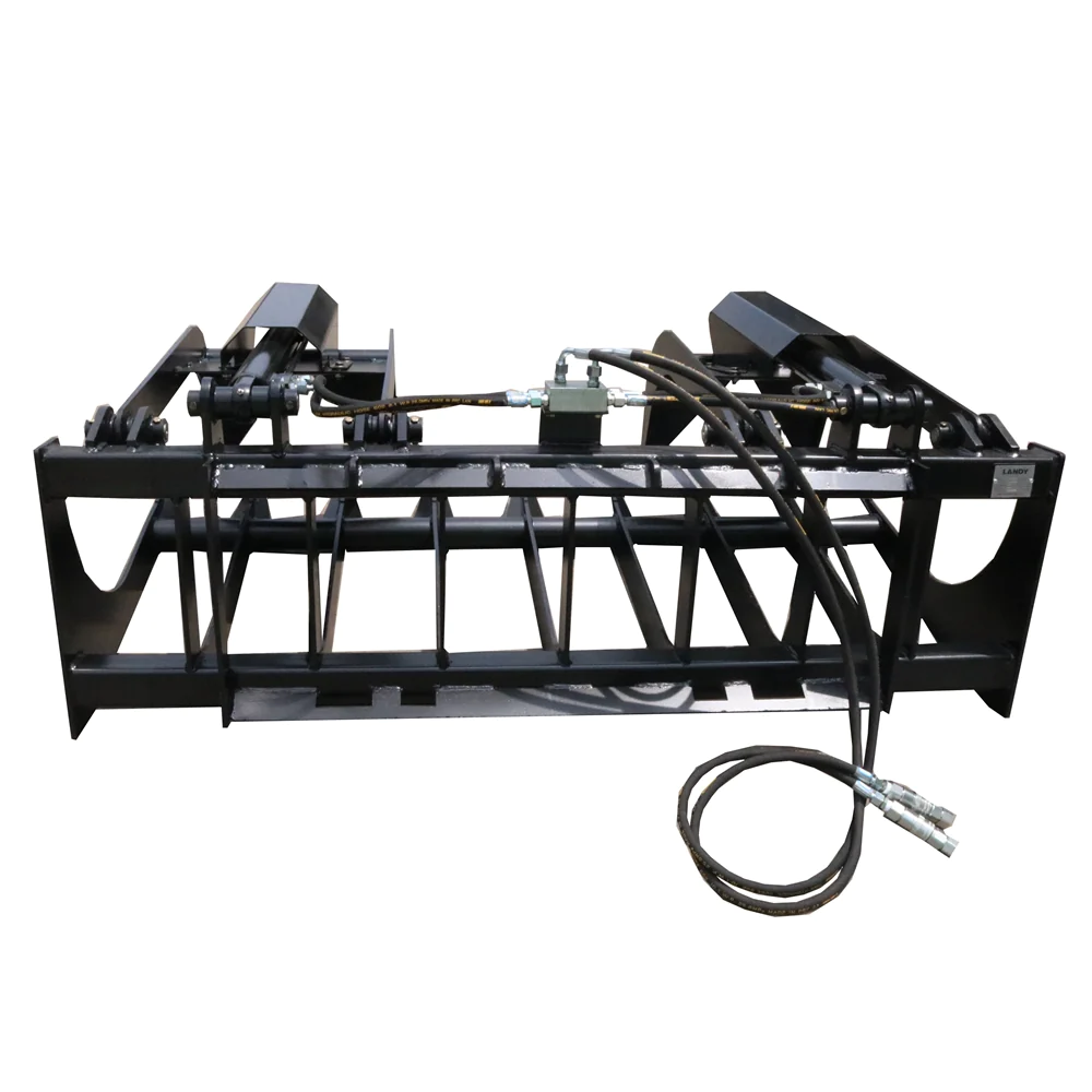 Dual Cylinders Root Grapple Bucket with Skid Steer Universal Quick Hitch