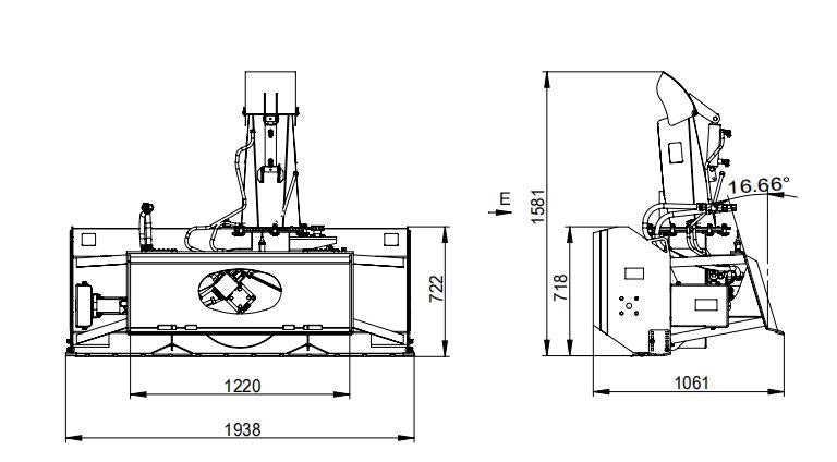 72" Skid Steer Hydraulic Snow Blower