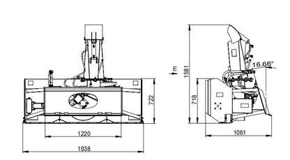 72" Skid Steer Hydraulic Snow Blower