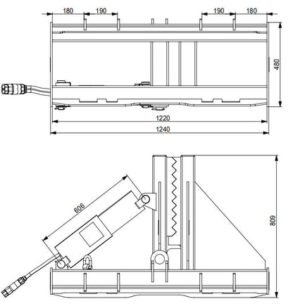 Skid Steer Hydraulic Tree fence post puller Attachment