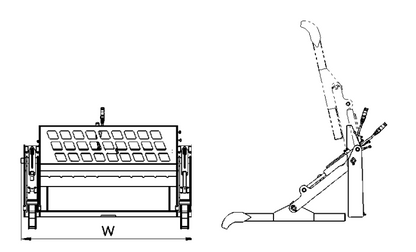 Skid Steer Loader Attachment Two-Cylinder Pipe Pallet Fork Grapple