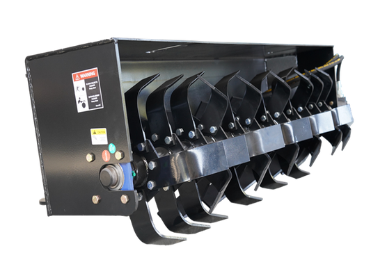 72" Skid Steer Loader Roto Tiller Hydraulic Rotary Garden Tiller