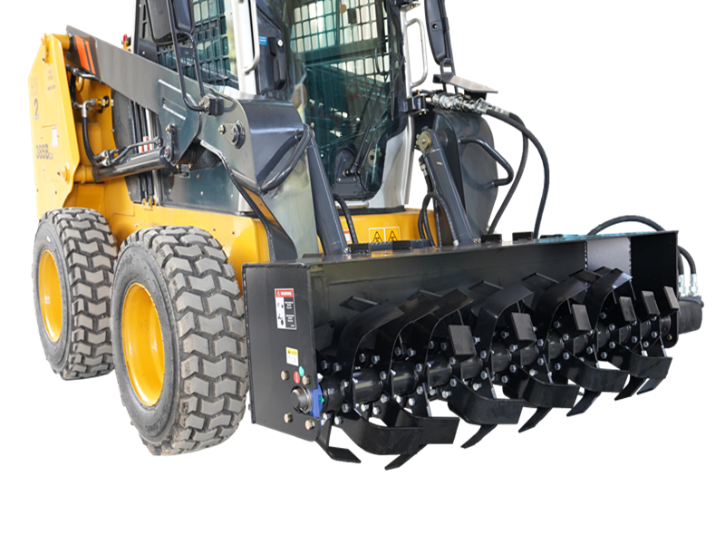 72" Skid Steer Heavy-Duty Rotary Tiller, Gardening Rototiller Attachments