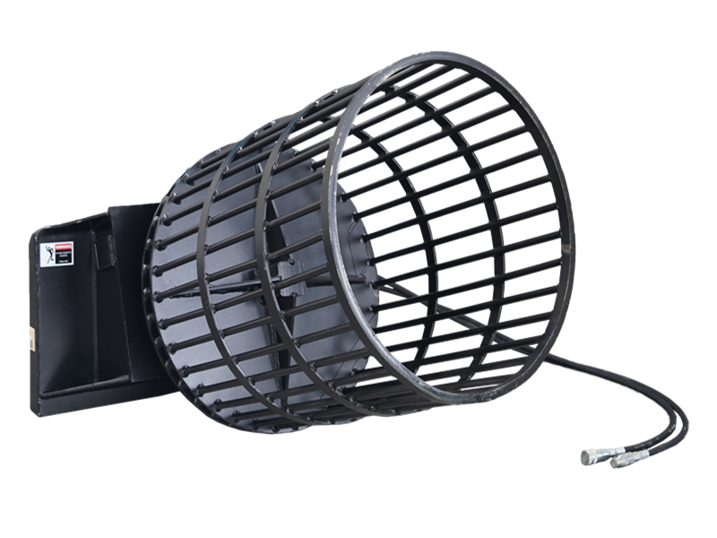 Skid Steer Rotary Rock Picker Attachment