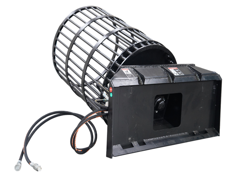 Skid Steer Rotary Rock Picker Attachment