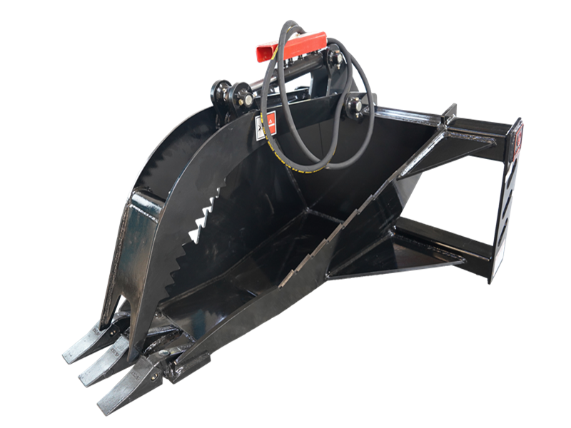 Skid Steer Stump Bucket Grapple Attachment Extreme Duty