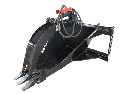 Skid Steer Stump Bucket Grapple Attachment Extreme Duty