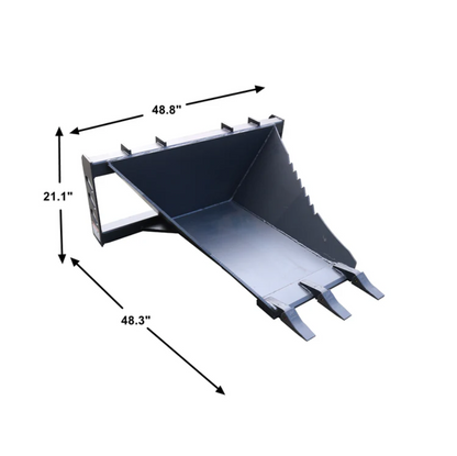 49" Skid Steer Stump Bucket Tree Spade/Scoop/Digger, Universal Mount with Quick Attach
