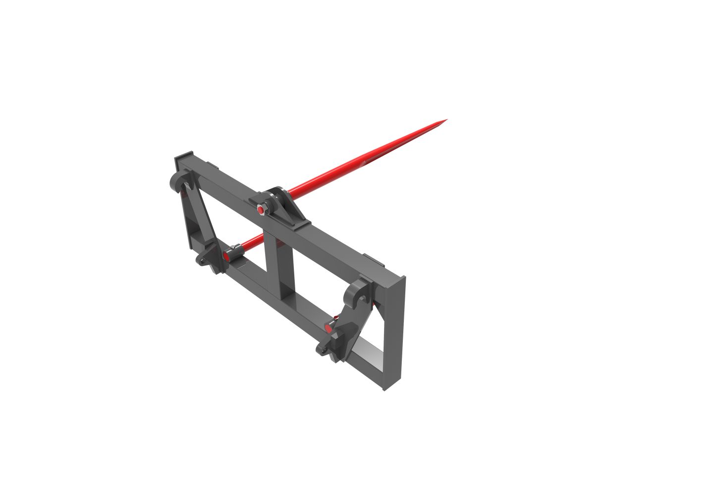 Root Grapple Attachment - Tractor Quick Tach Compatible, HD Forged Spear, Efficient Bale Handling Tool