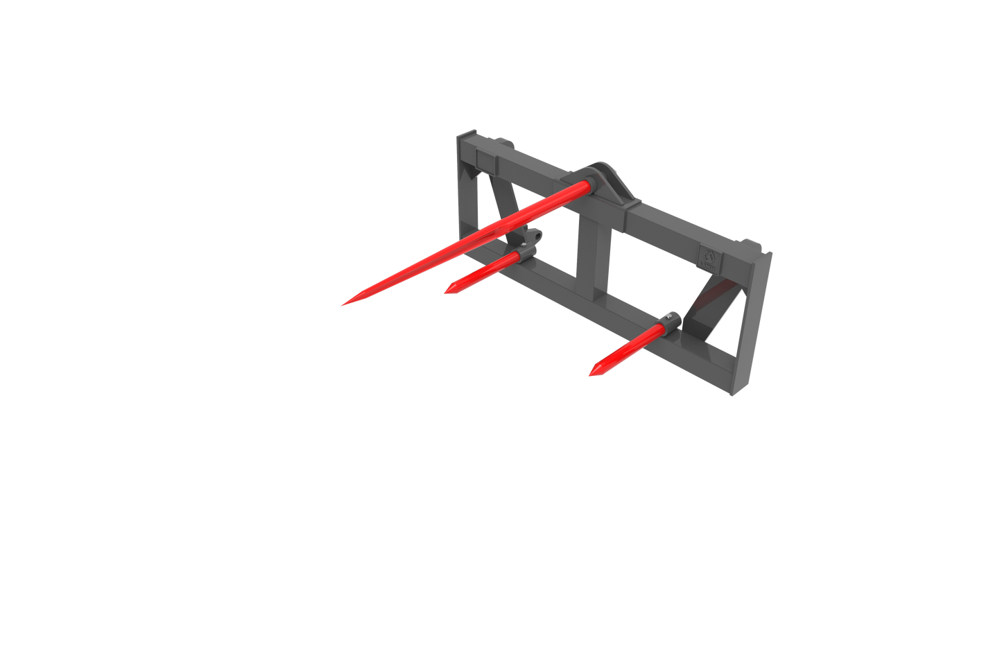 Root Grapple Attachment - Tractor Quick Tach Compatible, HD Forged Spear, Efficient Bale Handling Tool