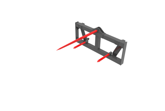 Root Grapple Attachment - Tractor Quick Tach Compatible, HD Forged Spear, Efficient Bale Handling Tool