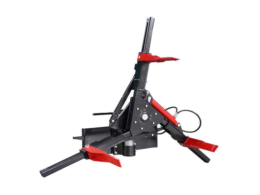 Tire Grabber attachment safely change and store large tires in a way for skid steer